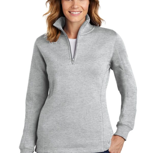 Ladies 1/4 Zip Sweatshirt Thumbnail